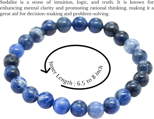 Vista 140 de Amazing Gemstone Pulsera de cristal para mujeres y hombres, pulsera de cristal curativo de protección, pulsera elástica con cuentas de piedras