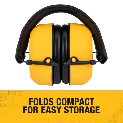 Vista 5 de DEWALT DPG18 Reductor Orejera Pasiva NRR28 Protección auditiva con diadema acolchada ajustable y diseño plegable compacto