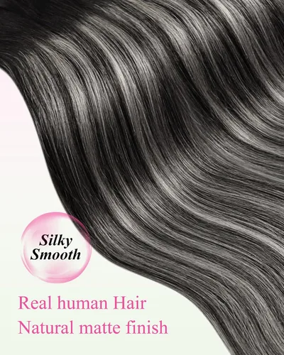 Vista 91 de YoungSee Extensiones de Cabello Humano con Cinta Balayage Extensiones de Cabello con Cinta Marrón Oscuro Extensiones de Cabello con Cinta Ombre