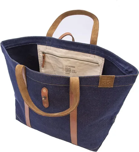 Vista 2 de STS Ranchwear Bolso de mano multifuncional para mujer, estilo casual, para uso diario, colección Bayou, color azul, Azul (Denim), Bolso de mano