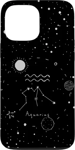 Vista 24 de Aquarius Astrology Celestial Zodiac Sign Aesthetic Case for iPhone 17