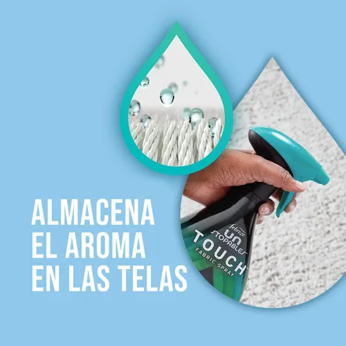 Vista 4 de Febreze Unstopables Touch - Aerosol para tela y eliminador de olores, Paradise, 27 onzas