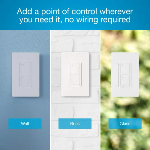 Vista 3 de Lutron Pico - Control remoto para interruptor inteligente Caseta, control de 2 botones, control de encendido/apagado, para uso en mesa o montaje