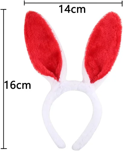 Vista 7 de vfruua Diadema de conejo de peluche con orejas de conejo de Pascua para Pascua, cosplay, fiesta temática, decoración de cumpleaños