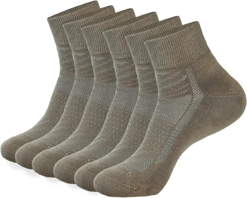 Vista 10 de 1SOCK2SOCK Paquete de 6 calcetines deportivos de algodón para hombres y mujeres, de algodón, corte bajo, calcetines para correr Negro