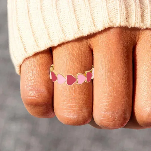 Vista 2 de Xuyuan Vintage Heart - Adjustable Bohemian Style Open,Cute Jewelry Gifts for Women and Girls on Wedding, Proposal, and Valentine's Day