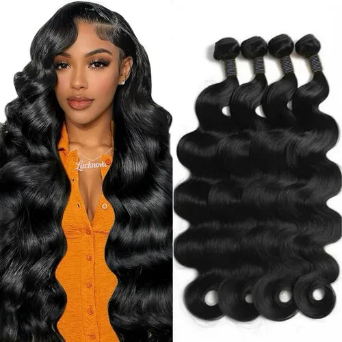 Vista 9 de Manojos de cabello humano ondulado de 20 pulgadas, 12A, 100% sin procesar, cabello virgen brasileño, ondulado, extensiones de cabello humano
