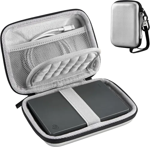Vista 8 de ProCase Funda para disco duro para Canvio Basics Western Digital WD Elements My Passport Seagate Backup Plus Slim 1TB 2TB 3TB 4TB USB 3.0, 2.5