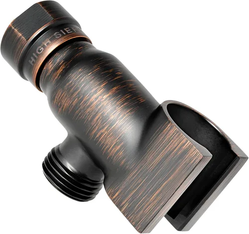 Vista 10 de High Sierra® - Soporte para cabezal de ducha de mano sin plomo de metal, acabado dorado cepillado Oro cepillado