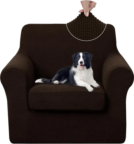 Vista 68 de U-NICE HOME Funda elástica para sofá de 3 piezas, funda de sofá lavable con cojín de asiento individual para sofá de 2 cojines, apta para mascotas