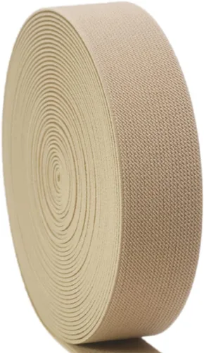 Vista 23 de Banda elástica de punto negro de 1-1/2 pulgadas, 10 yardas, 1.496 in, tejido de sarga de doble cara, correas elásticas pesadas, banda elástica
