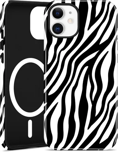 Vista 31 de Jusy Funda magnética Zebra para iPhone XR, color negro