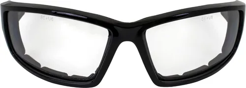 Vista 2 de Gafas de sol Swoop antiniebla acolchadas para motocicleta, marco negro con lente amarilla