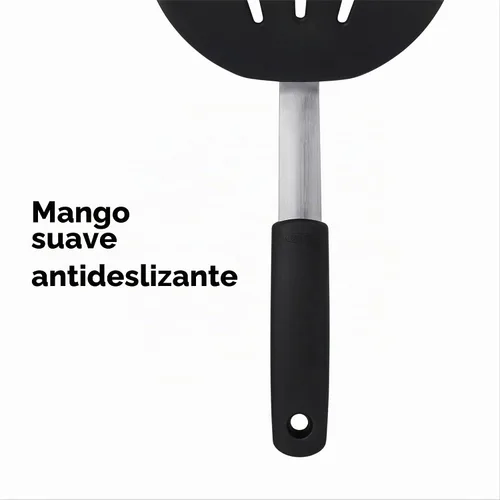 Vista 8 de OXO Good Grips espátula/espumadera de panqueque de nailon flexible, ninguno , Negro