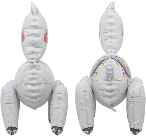 Vista 6 de Globos 4D para caminar con temática de animales de aluminio, león, panda, alpaca, ballon, selva, bosque, zoológico, suministros para fiesta