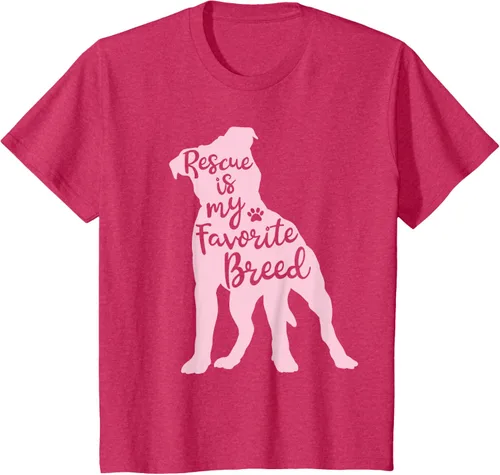 Vista 50 de Pitbull Rescue Is my Favorite Breed Dog Pit Bull Mama - Camiseta, Negro, S