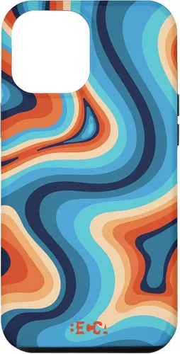 Vista 25 de Funda psicodélica para iPhone 16 Retro Groovy Liquid Swirl Hippie 70's 80's