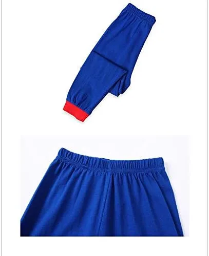Vista 5 de Conjunto de pijama de algodón de manga larga con diseño de dinosaurio y cohete para niños pequeños