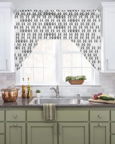 Vista 10 de Cortinas de cocina con cenefa de girasol y calabaza, cenefa con bolsillo para barra, paneles de cortina para dormitorio, sala de estar, baño