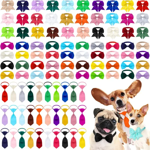 Vista 12 de Juego de collar de pajarita ajustable para perro, 100 piezas, Halloween