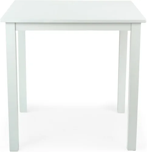 Vista 6 de Dining Kitchen Set of 3 Square Table and 2 Side Warm Chairs Classic Solid Wood in White Finish