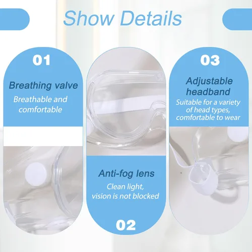 Vista 4 de ElevateTech Protector de pestañas y cejas, protector de gafas de ducha, paquete de 2 protectores de ojos ajustables para la cara y la ducha