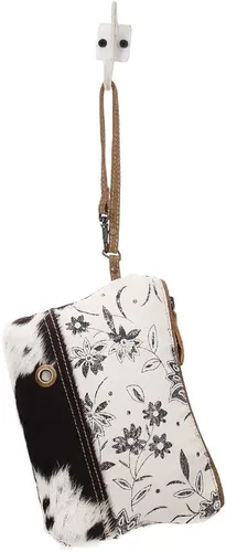 Vista 6 de Myra Bag Urging Bolsa de muñeca de lona y piel de vaca reciclada S-1514, Varios