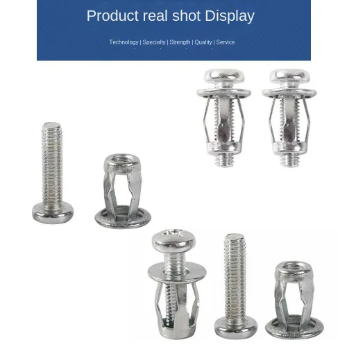 Vista 6 de Tuerca de pétalos de tornillo de expansión, M4 M5 M6 M8 Molly Jack tuercas con tornillos, kit surtido de tuercas para pared hueca, hierro para pared
