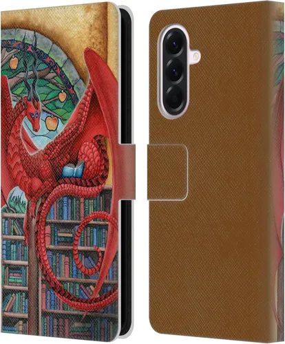 Vista 26 de Head Case Designs Officially Licensed Carla Morrow Galactic Entrancement Dragons Leather Wallet Case Compatible with Samsung Galaxy A07 4G