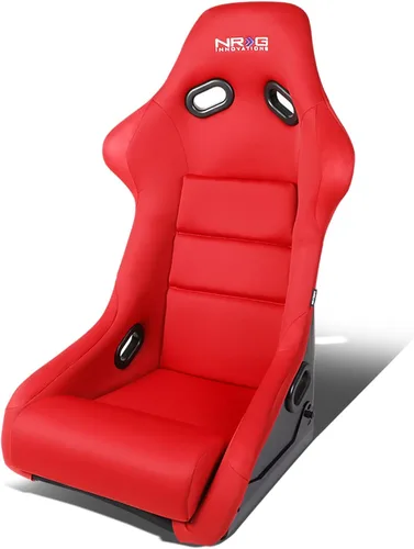 Vista 11 de NRG Innovations NRG-FRP-330 Asiento de carreras tipo bucket de respaldo fijo de fibra de vidrio (pequeño), compatibilidad con arnés de 4 puntos