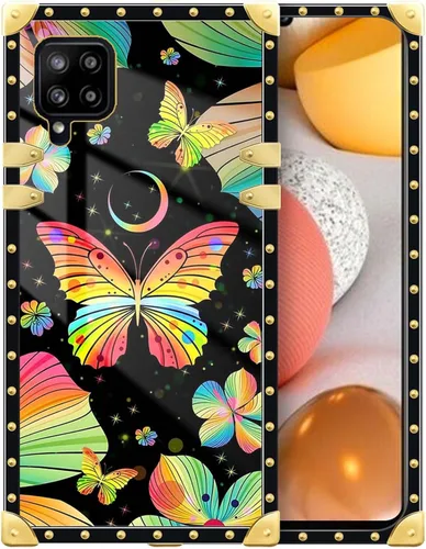 Vista 138 de Funda compatible con Samsung Galaxy A03S 4G, TPU suave de lujo y parte trasera de policarbonato duro para niñas y mujeres, funda protectora a prueba