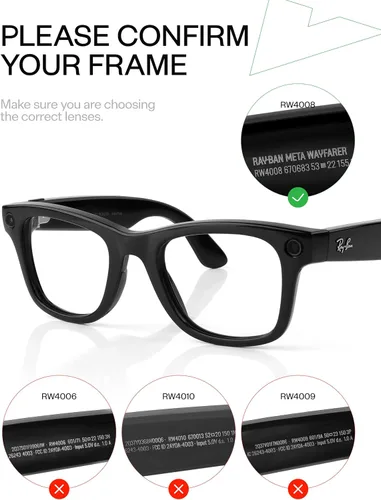 Vista 3 de Mryok Lentes de repuesto para Ray-Ban Meta RW4008 de 2.087 in / Gen 2 Espejo de oro de 24 quilates