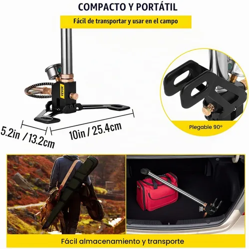 Vista 5 de BestEquip Airgun PCP Pump 4500PSI Bomba de mano de alta presión Bomba de 3 etapas Bomba de aire PCP