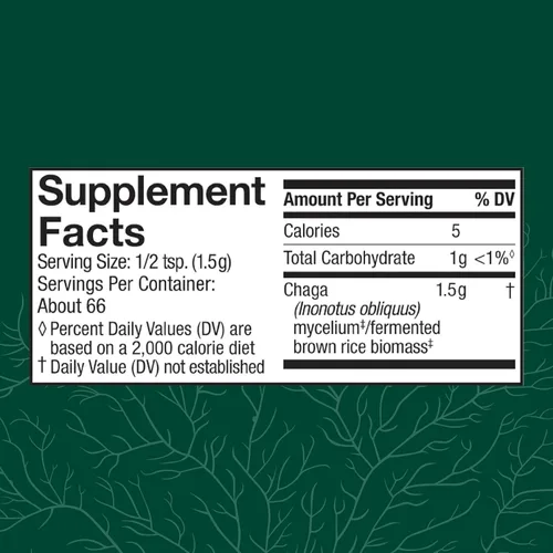 Vista 2 de Host Defense Chaga Powder - Suplemento de apoyo del sistema inmunológico - Polvo de hongo Chaga para apoyo a la actividad antioxidante - Suplemento