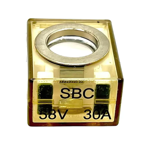 Vista 17 de Bloque de fusibles de terminal doble South Bend Components con clasificación marina (MRBF), 300A máx., 58V CC máx., IP 66, protegido contra