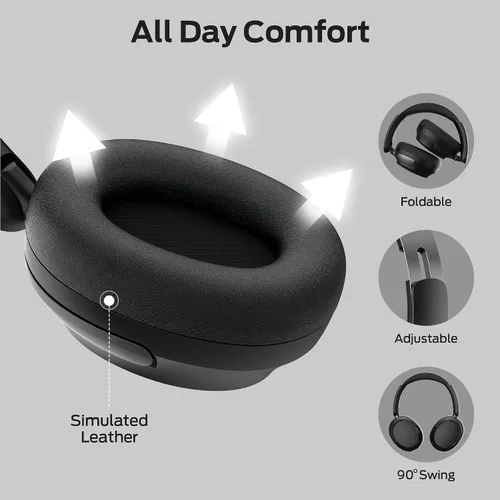 Vista 4 de Monster Persona 3rd ANC - Auriculares Bluetooth con Bluetooth 5.4, 70 horas de reproducción, cancelación de ruido con micrófono, auriculares