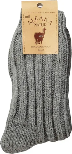 Vista 3 de Leo Design Paquete de 2 calcetines de lana de alpaca natural y cordero para hombres y mujeres, mezcla gruesa y pesada, invierno, térmicos