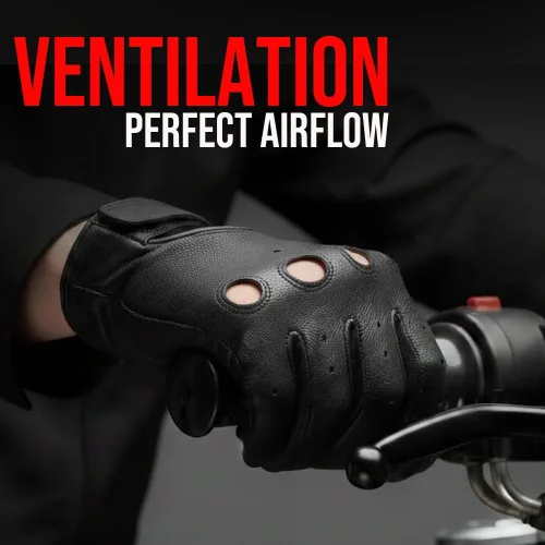 Vista 7 de Nuevos Guantes de Cuero de Policía Motociclista para Conducir Montar Carreras Cuero Natural Real Pantalla Táctil Ventilación Hombres Mujeres