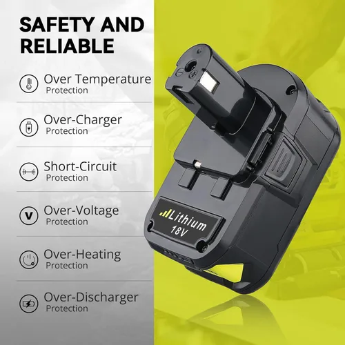 Vista 7 de 2 paquetes actualizados 7.0Ah P108 18V repuesto para batería Ryobi 18V P102 P103 P104 P105 P107 P109 P122 PBP005 PBP004 PBP003 Herramientas