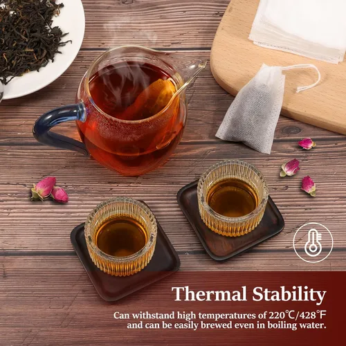Vista 3 de 2000 bolsas de té desechables a granel para cierre de cordón suelto, bolsa compacta para colador de hierbas para bricolaje, paquete de té perfumado