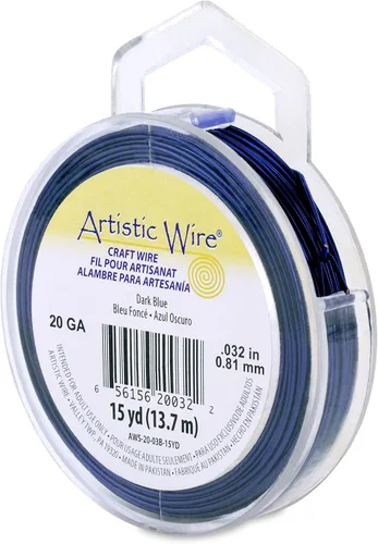 Vista 178 de Artistic Wire, Alambre de cobre de color chapado en plata de calibre 18, resistente al deslustre, amatista, 20 pies