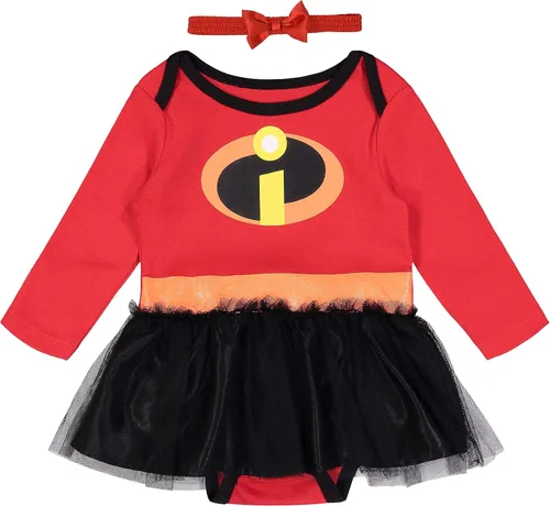 Vista 5 de Disney Incredibles - Body y diadema de tul para niñas recién nacidas a bebés