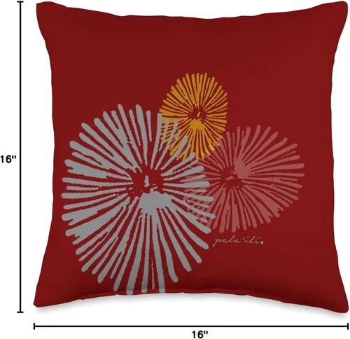 Vista 4 de Opihi Ulaula - Pala'ili Almohada de tiro 16x16, multicolor