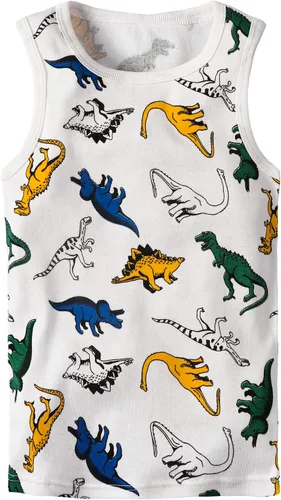 Vista 31 de Camisetas sin mangas de algodón suave para niños pequeños, paquete de 3