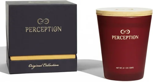 Vista 8 de PERCEPTION AROMAS Vela perfumada de lujo, tomillo de sándalo, vela de cera de soja vertida a mano con caja de regalo, fragancias elegantes, tiempo