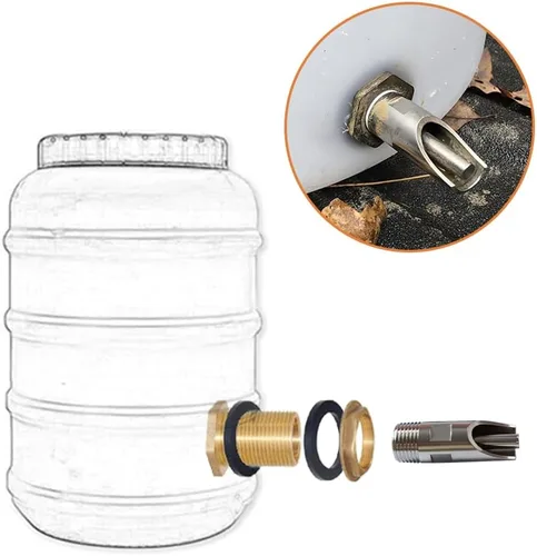 Vista 3 de Joywayus 3 bebederos automáticos de acero inoxidable para pezón de cerdo + 3 conectores de tanque de agua de latón para mamparo + 1 kit de abridor