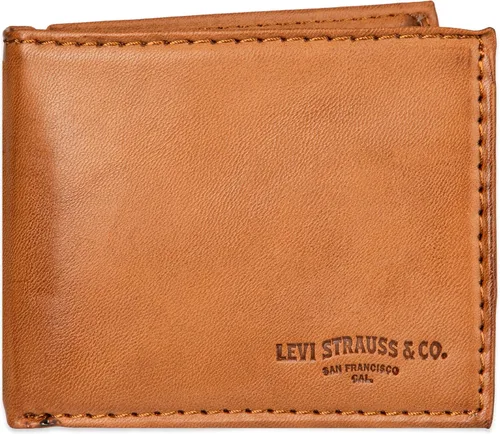 Vista 9 de Levi's Cartera delgada para hombre con capacidad extra y bloqueo RFID, estilo bifold con múltiples ranuras para tarjetas