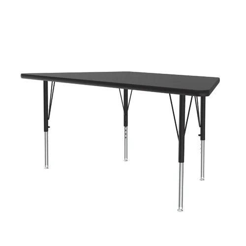 Vista 6 de Correll Mesa de Actividades Rectangular para Aula de 24"x36", Altura Ajustable (19"-29"), Granito Negro Laminado Térmico Fusionado Duradero