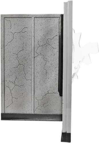 Vista 3 de Juego de pared y ventana rompible para figuras de acción de lucha libre