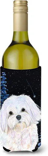 Vista 122 de Caroline's Treasures SS8447CC Starry Night English Bulldog - Enfriador para latas o botellas, lavable, funda plegable con aislamiento para bebidas